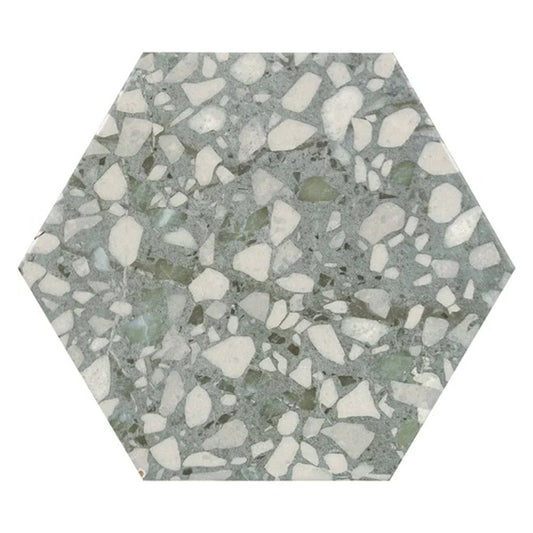 Sage Green 9 x 11 Matte Porcelain Hexagon Tile - Sample
