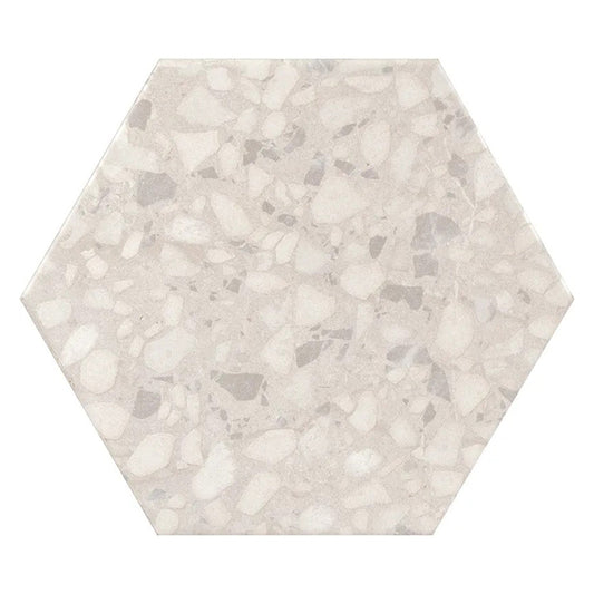 Soft Ivory-Beige 9 x 11 Matte Porcelain Hexagon Tile - Sample