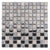 Light Gray 12 x 12 Polished, Textured Glass, Stone Mosaic Tile