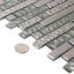 Silver 12 x 12 Glossy, Matte Glass Mosaic Tile