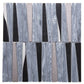 Blue and Gray 12 x 12 Polished, Textured Glass, Stone Mosaic Tile