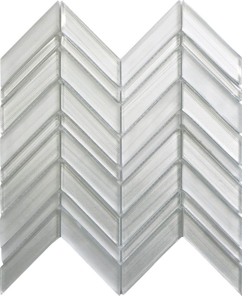 White 10 x 10 Glossy, Matte Glass Mosaic Tile