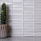 White 12 x 13 Glossy, Matte Glass Mosaic Tile - Sample