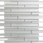 White 12 x 12 Glossy, Matte Glass Mosaic Tile