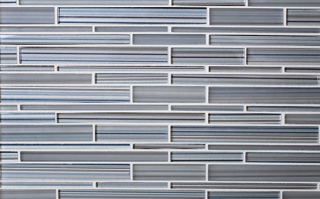 White and Blue 12 x 12 Glossy, Matte Glass Mosaic Tile