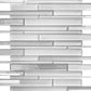 White 12 x 12 Glossy, Matte Glass Mosaic Tile