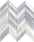 Blue and Gray 10 x 10 Glossy, Matte Glass Mosaic Tile