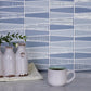 Blue and Gray 12 x 12 Glossy, Matte Glass Mosaic Tile