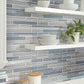 White and Blue 12 x 12 Glossy, Matte Glass Mosaic Tile