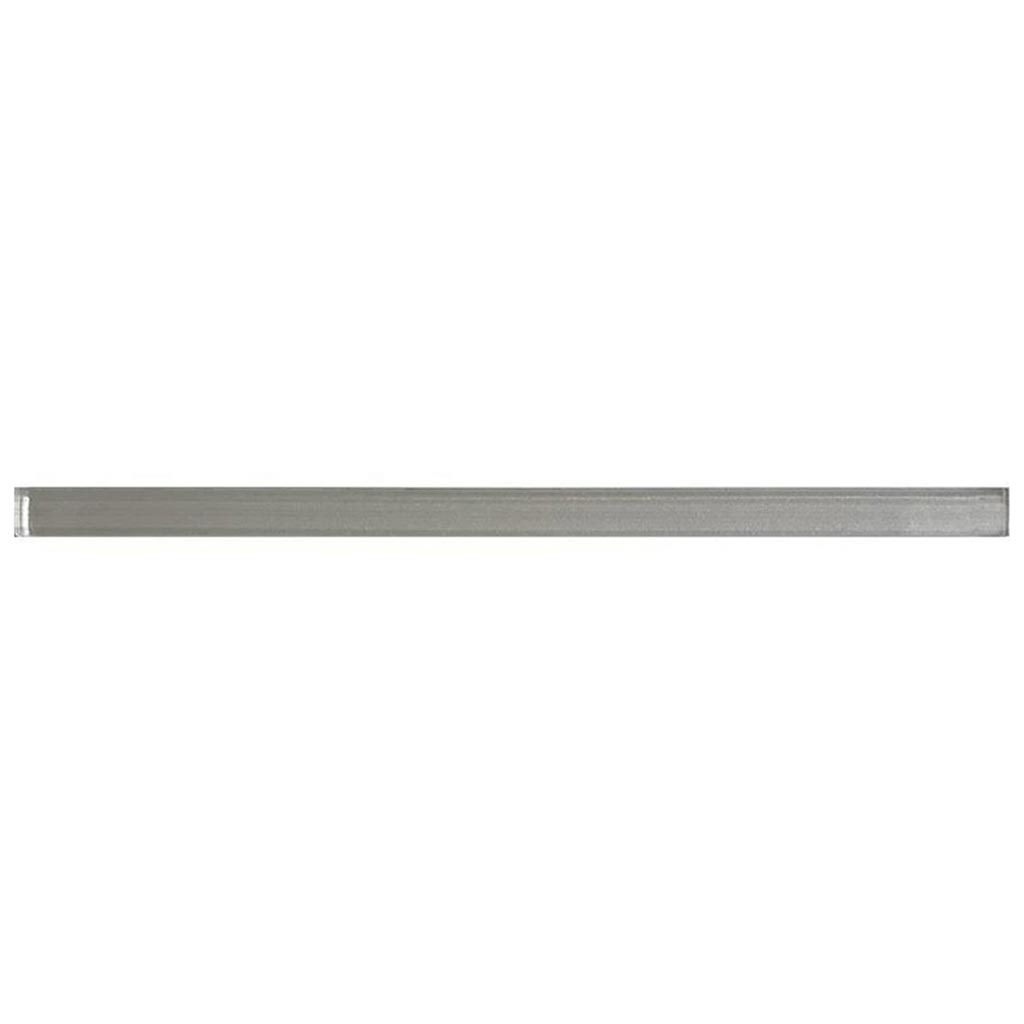 Light Gray 0.5 x 12 Glossy Glass Pencil Trim