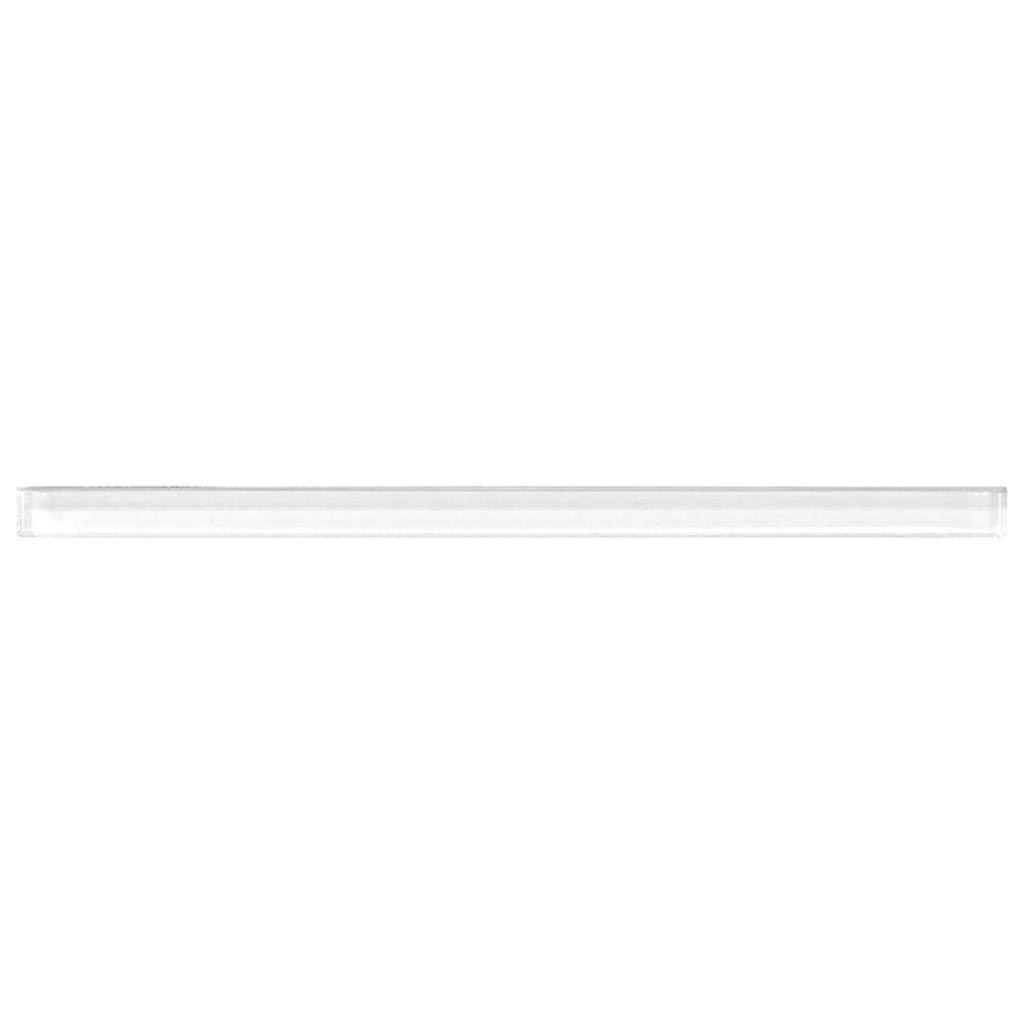 White 0.5 x 12 Glossy Glass Pencil Trim