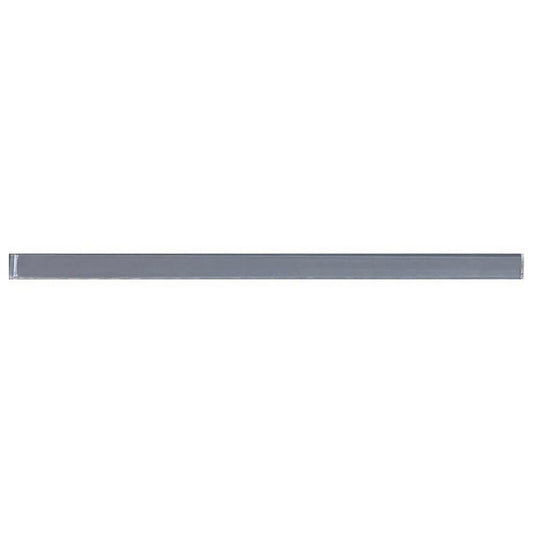 Flint Gray 0.5 x 12 Glossy Glass Pencil Trim