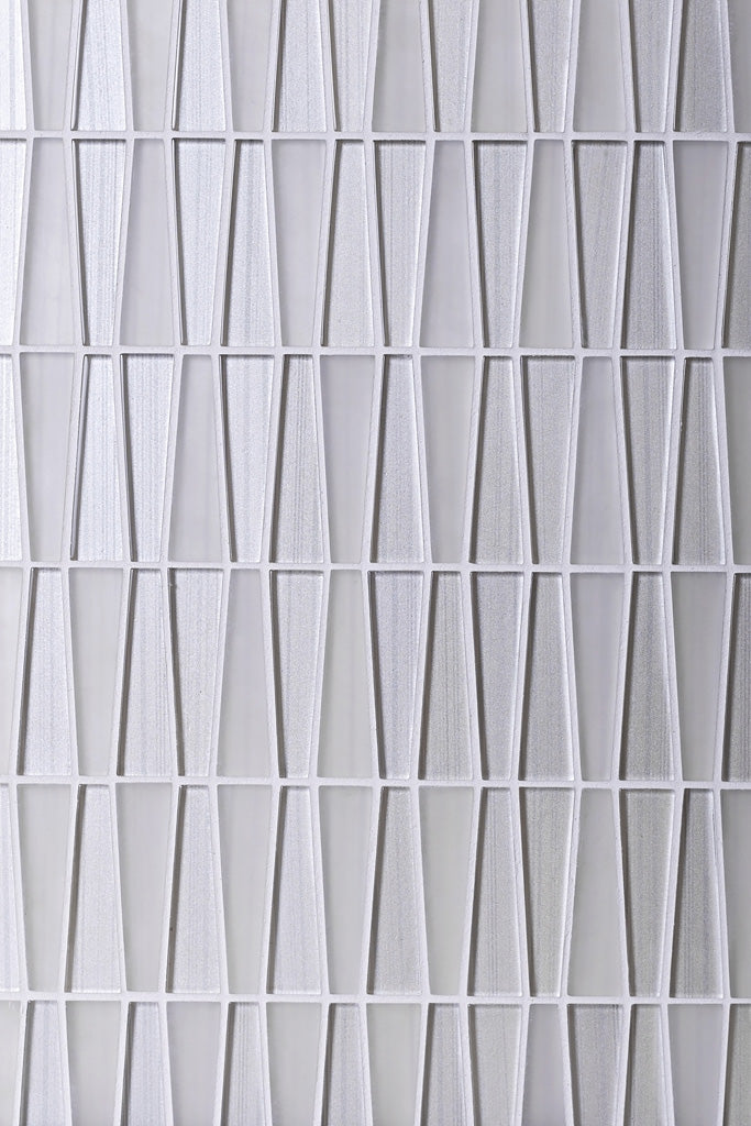 White 12 x 13 Glossy, Matte Glass Mosaic Tile