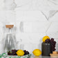 White 4 x 12 Honed Marble Subway Tile