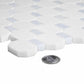 White, Blue 12x12 Polished Stone Mosaic Tile