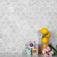 Powder White 12 x 12 Honed Marble Mosaic Tile