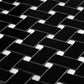 Black 12x12 Polished Stone Mosaic Tile Sample