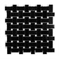 Black 12x12 Polished Stone Mosaic Tile Sample