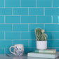 Sky Blue 3 x 6 Glossy Glass Subway Tile