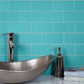 Sky Blue 3 x 6 Matte Glass Subway Tile