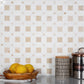 White; Beige 12 x 12 Polished Thassos, Crema Marfil Mosaic Tile