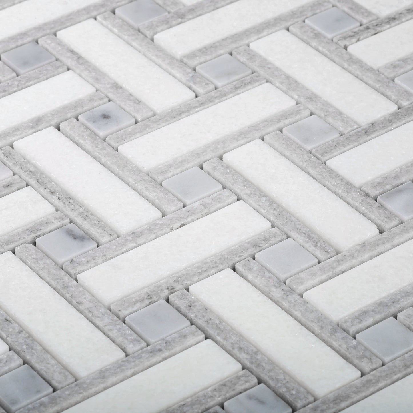 Gray 12x12 Polished Stone Mosaic Tile