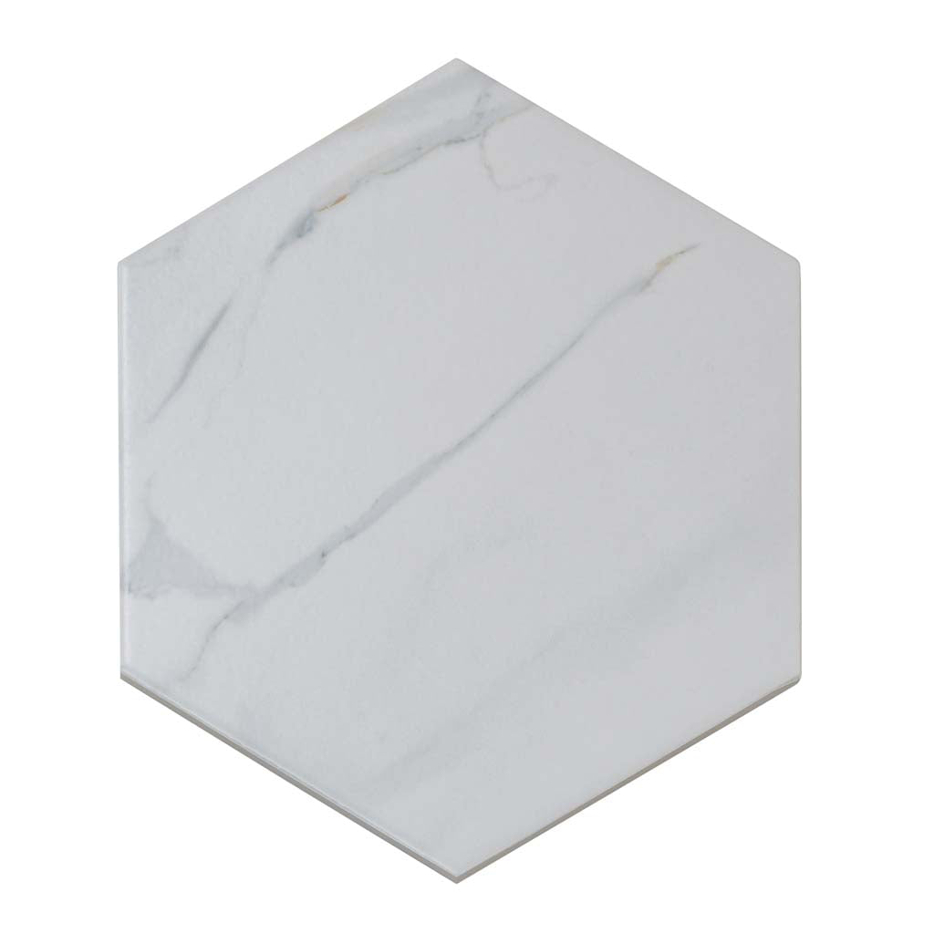 White 8 x 9 Matte Porcelain Tile