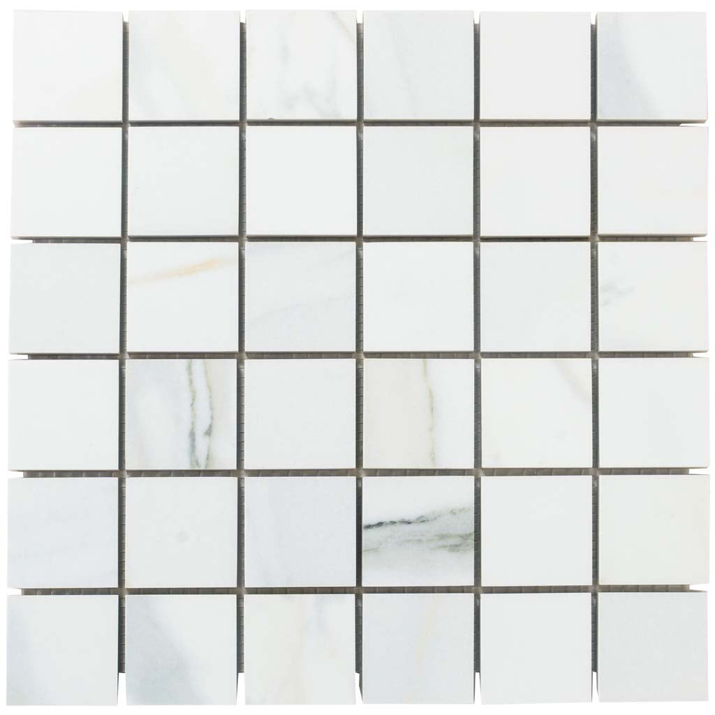 White 12 x 12 Matte Porcelain Mosaic Tile