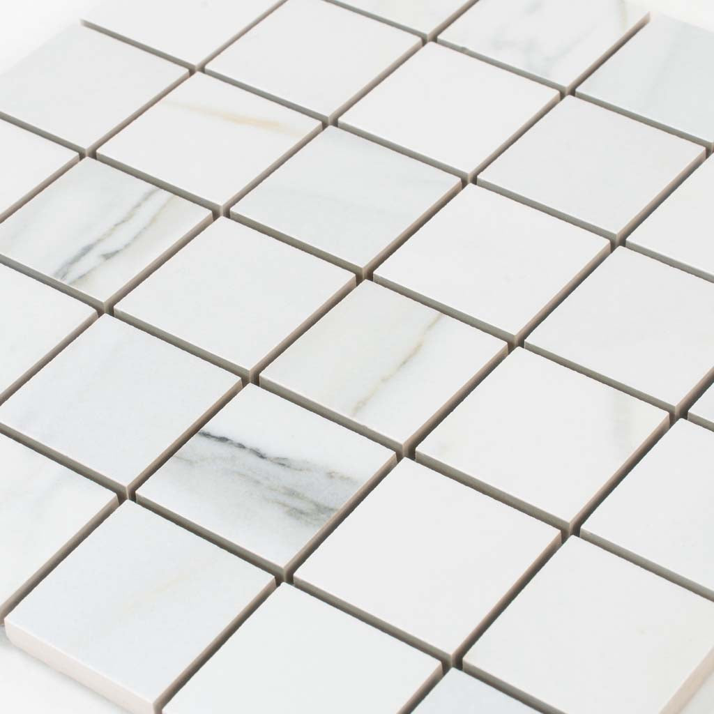 White 12 x 12 Matte Porcelain Mosaic Tile