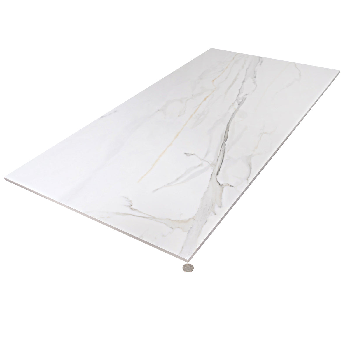 Pearl White 24 x 48 Polished Porcelain Large Tile