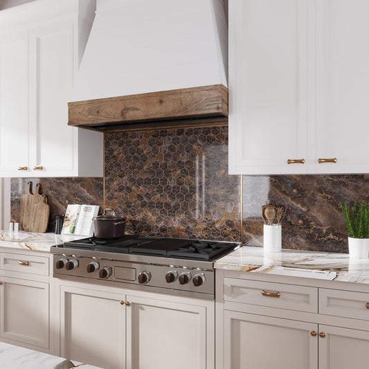 Brown 9 x 13 Polished Porcelain Mosaic Tile - Sample