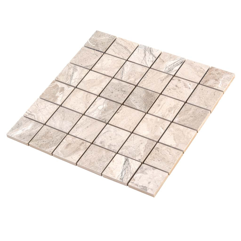 Beige 12 x 12 Matte Porcelain Mosaic Tile