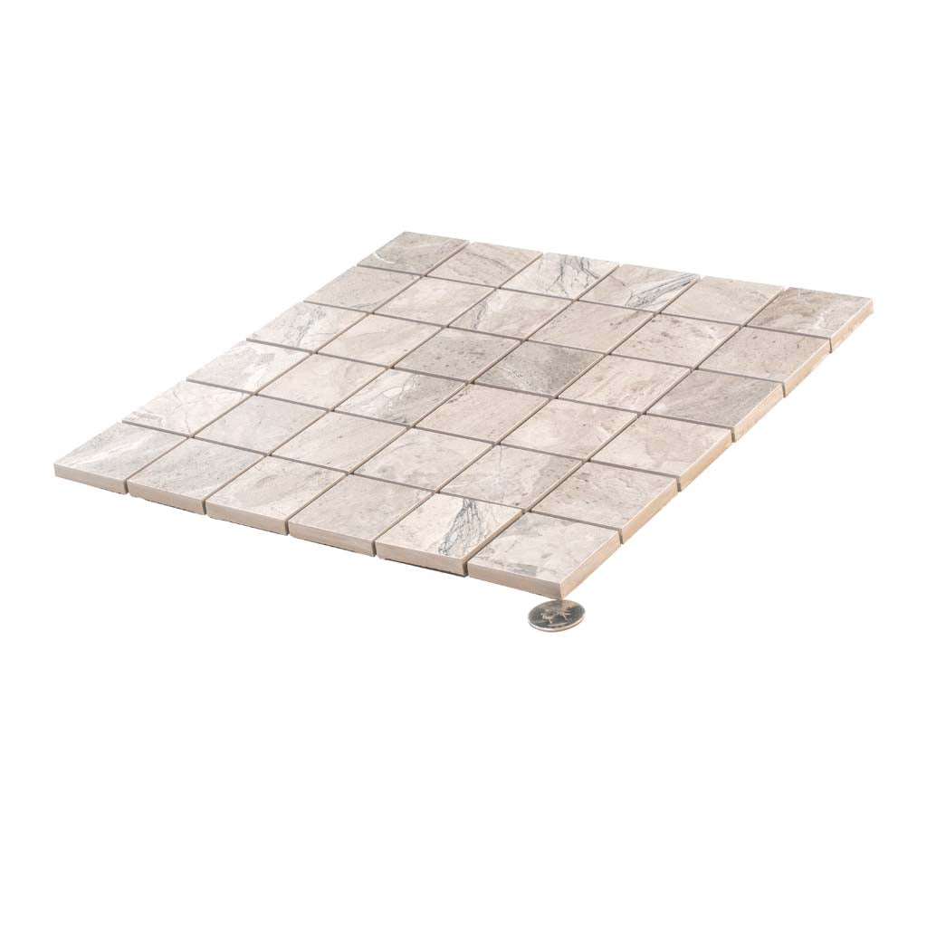 Beige 12 x 12 Matte Porcelain Mosaic Tile