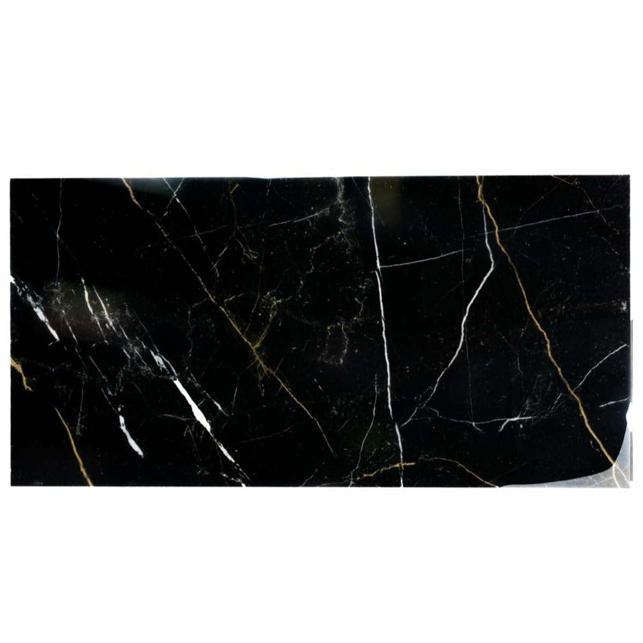 Sable Black 24 x 48 Polished Porcelain Large Tile