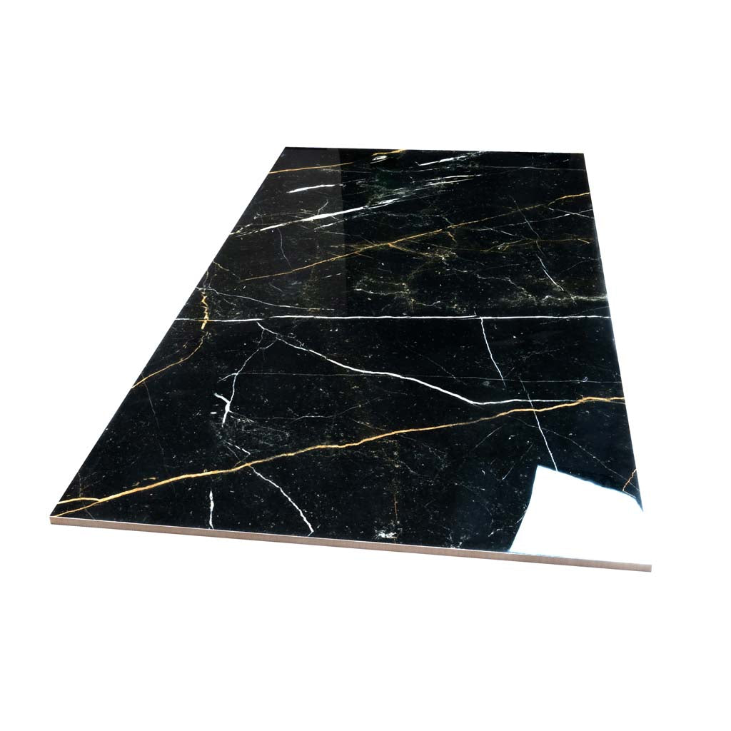 Sable Black 24 x 48 Polished Porcelain Large Tile