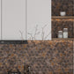 Brown 9 x 13 Polished Porcelain Mosaic Tile