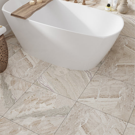 Beige 24 x 24 Matte Porcelain Large Tile