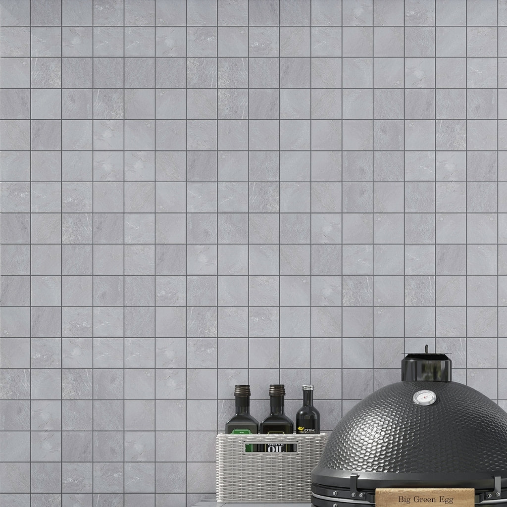 Gray 12 x 12 Matte Porcelain Mosaic Tile