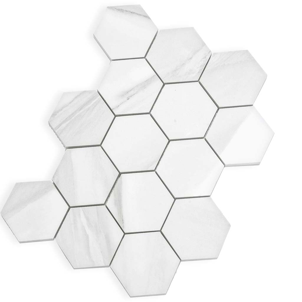 Cotton White 9 x 13 Polished Porcelain Mosaic Tile