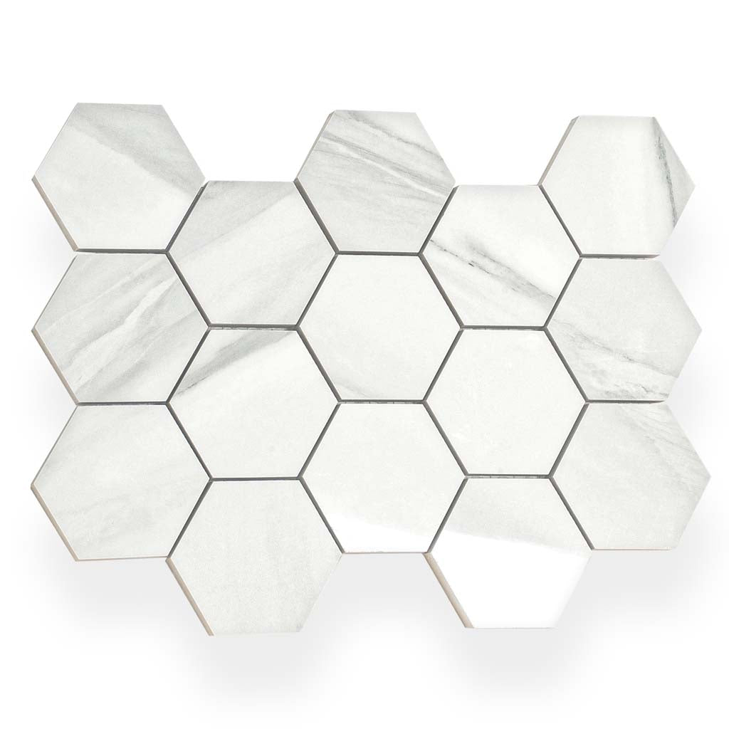 Cotton White 9 x 13 Polished Porcelain Mosaic Tile