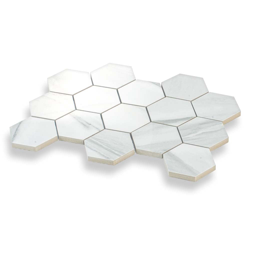 Cotton White 9 x 13 Polished Porcelain Mosaic Tile