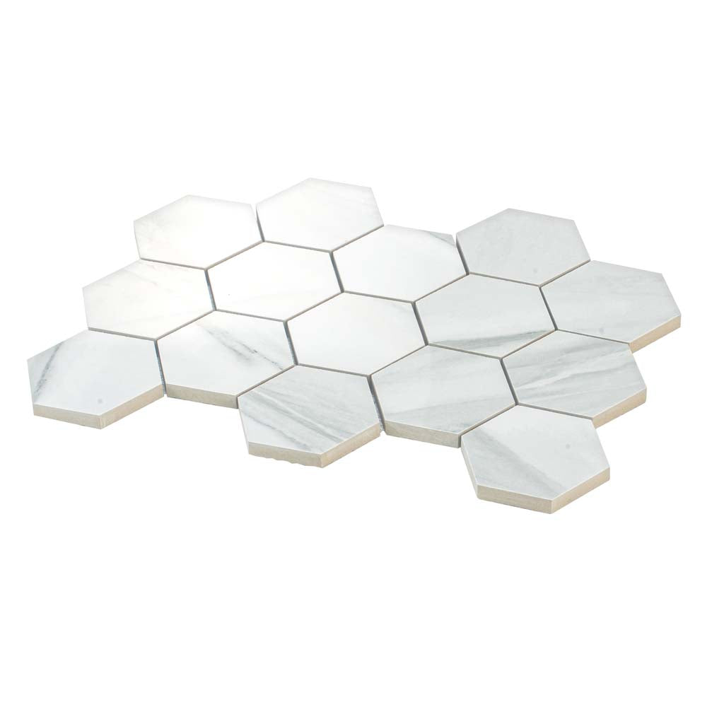 Cotton White 9 x 13 Polished Porcelain Mosaic Tile