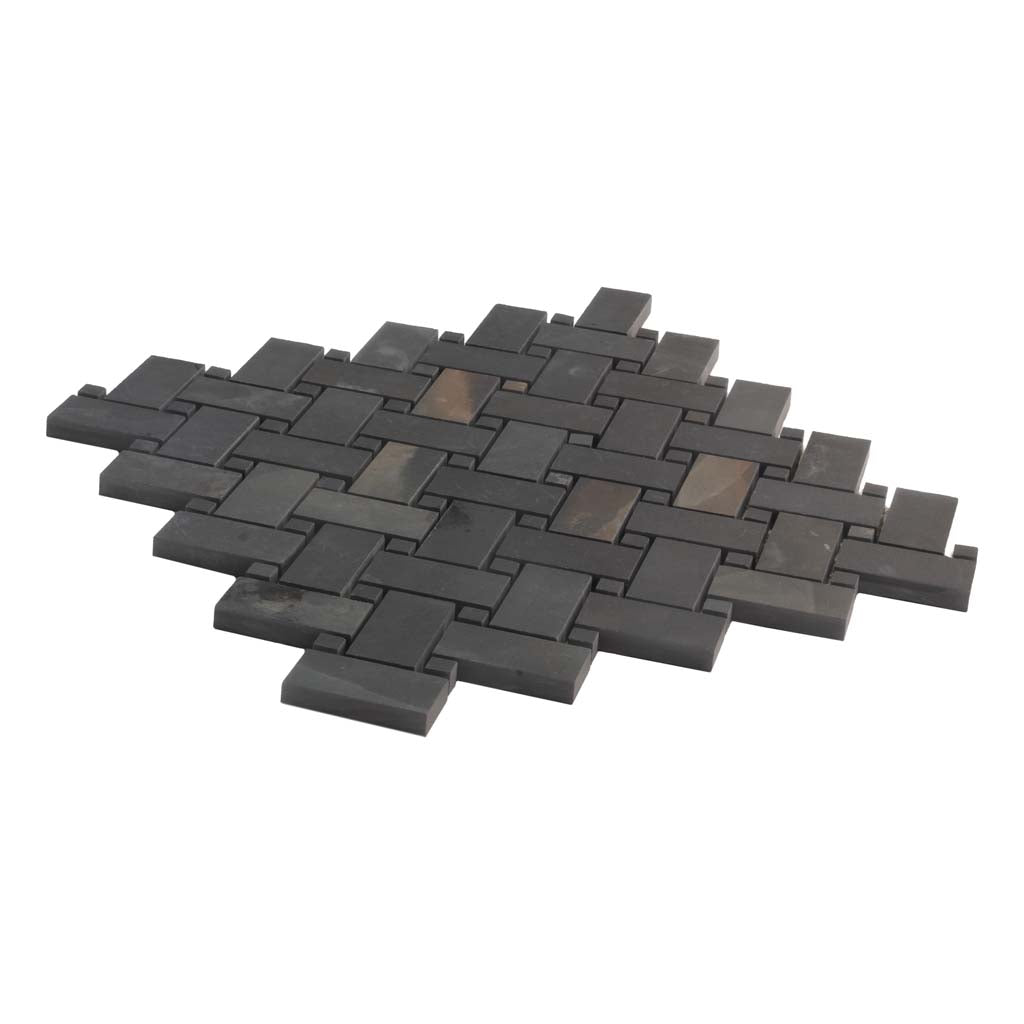 Black 12 x 12 Matte Porcelain Mosaic Tile