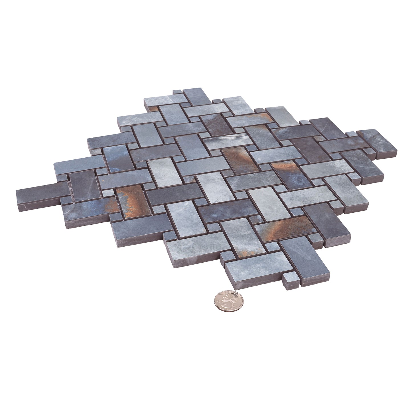 Blue 12 x 12 Matte Porcelain Mosaic Tile - Sample