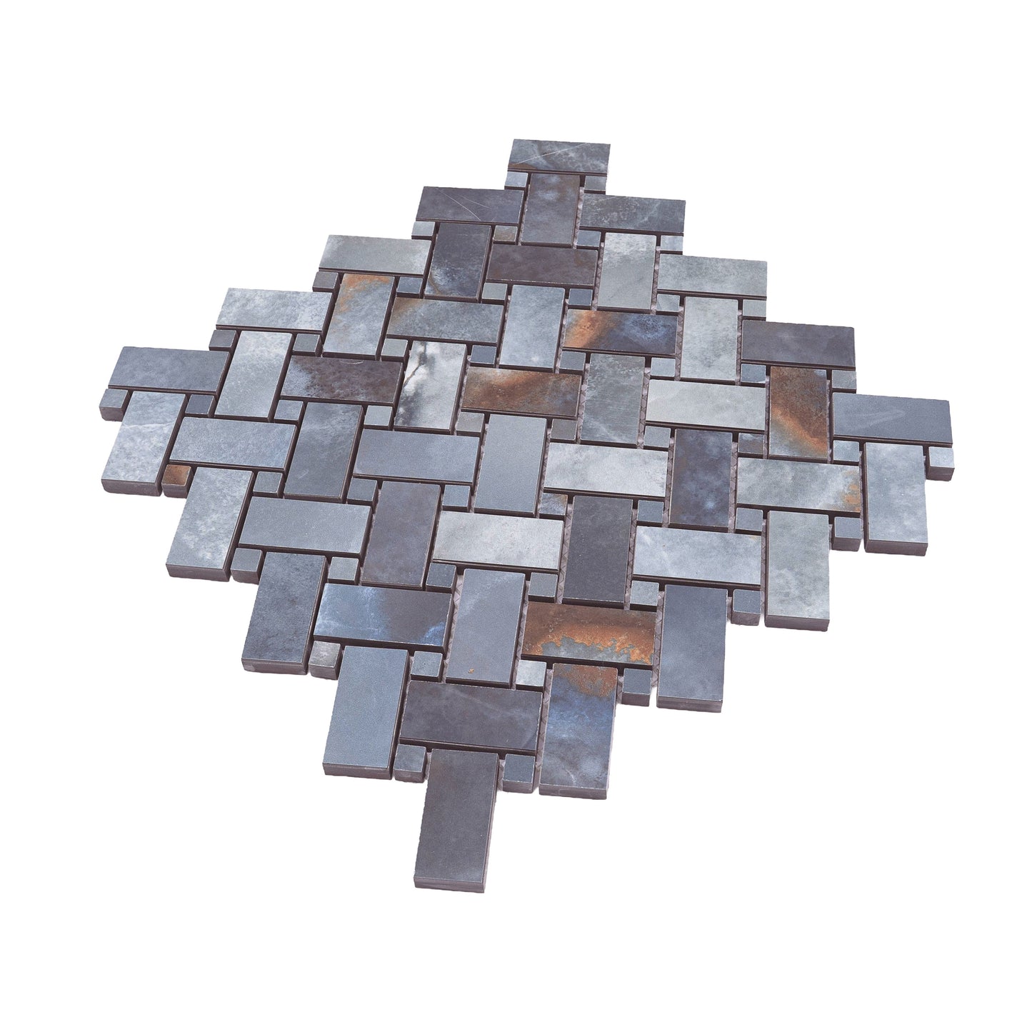 Blue 12 x 12 Matte Porcelain Mosaic Tile - Sample