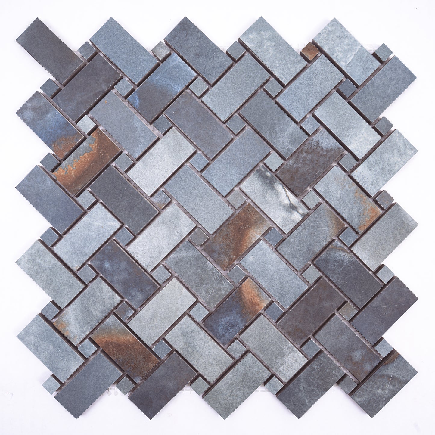 Blue 12 x 12 Matte Porcelain Mosaic Tile