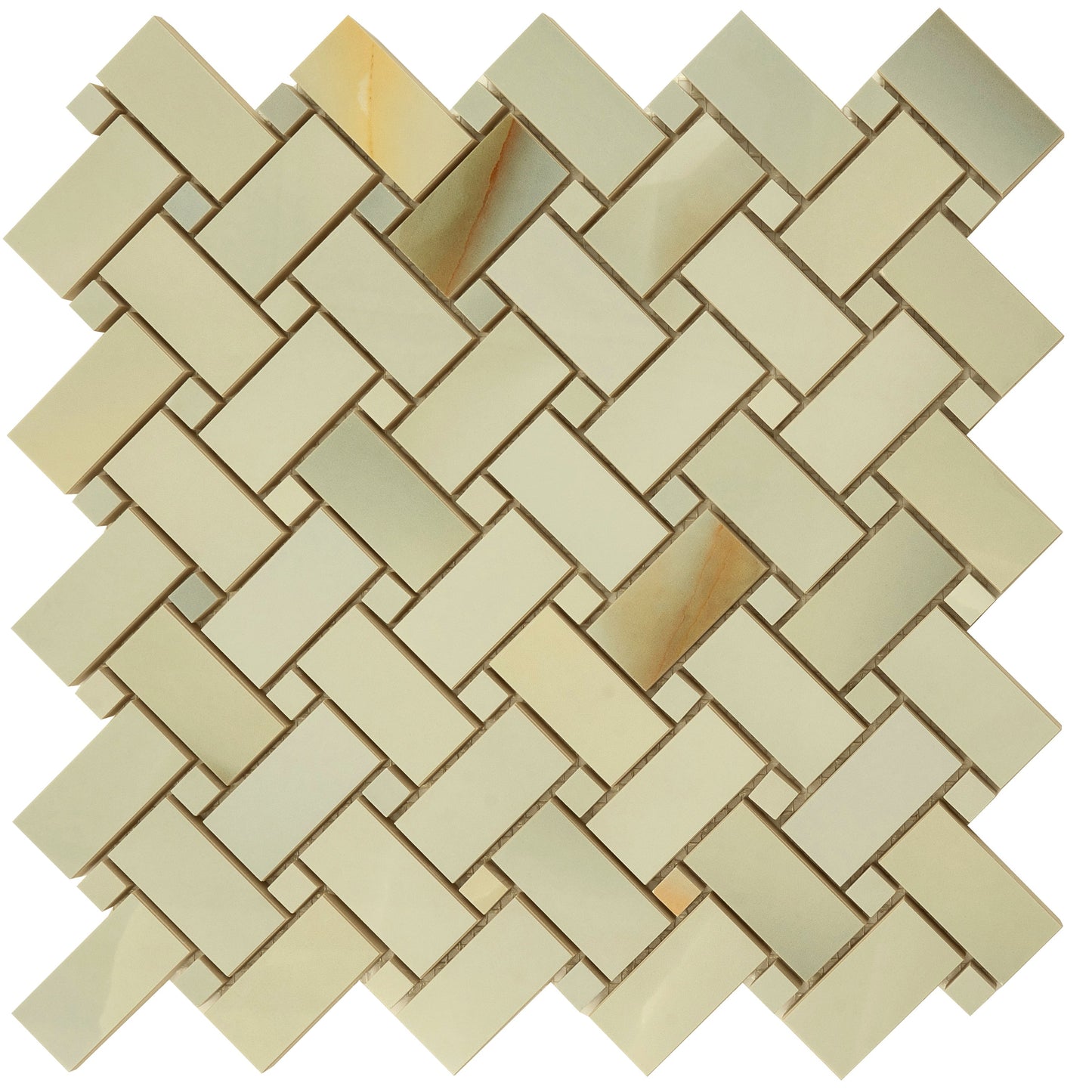Celadon Giada 12x12 Lappato Porcelain Mosaic Tile - Sample