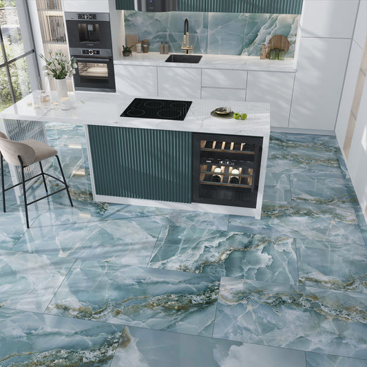 Green 24 x 48 Lappato Porcelain Large Tile