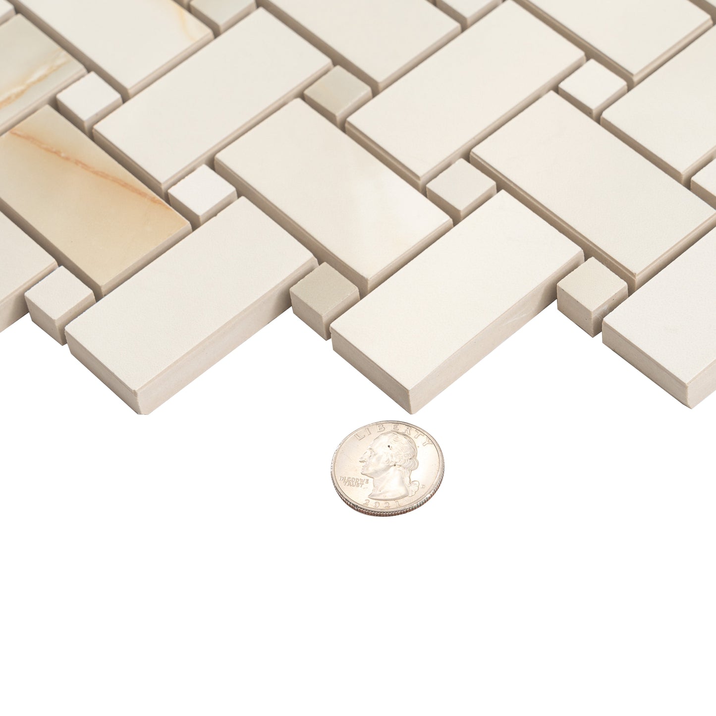 Perla 12x12 Lappato Porcelain Mosaic Tile - Sample