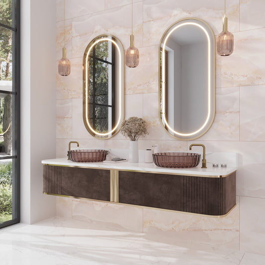 Crepe Pink 24 x 48 Lappato Porcelain Large Tile - Sample